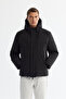 Men's Black Hooded Water Repellent Windproof -20 ° C Durable Goose down Ski Jacket A42Y6123