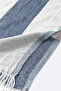 Men's Navy Blue Striped 100% Cotton Peshtemal A51Y8203 - 2