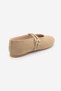 Women's Double Strap Troc Casual Ballerinas Bekosa Beige Suede - 8