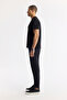 Men's Black Crew Neck Printed Bi-Stretch Interlock Regular Fit T-Shirt A51Y1162 - 3