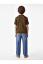 Buttoned Standard Size Short Sleeve Polo Collar Knitwear School T-Shirt - 4