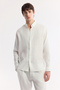 Men's White Button down Collar 100% Linen Comfort Fit Shirt B002191 - 6