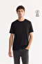 Men's Black Crew Neck Soft Touch Basic Regular Fit T-Shirt B001171