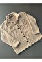 LATTE BUTTONED PLUSH WELLSOFT DOUBLE POCKET OVERSIZED CUT JACKET - 2