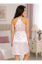 Women's Summer Satin Strap Nightgown Tunic |   Modern Stylish and Elegant Nightgown Model 13-10 - 3