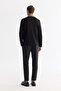 Men's Black Crew Neck Cotton Basic Regular Fit Sweatshirt A42Y1350 - 4