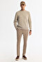 Men's Stone Crew Neck 3 Thread Raised Printed Regular Fit Sweatshirt A42Y1306 - 5