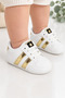 Baby Sport First Step Shoes Stylish Striped Booties Size 18-19 - 2