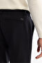 Men's Black Wrinkle-Free Quick-Drying Elastic Waist Flexible Technical Fabric Slim Fit Pants A42Y3065 - 5