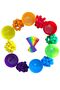 Montessori Educational Pom-Pom Set 120 Pieces Pom-Pom Matching Game with Cap and Tweezers - Transfer Set - 4