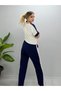 Women's Modal Fabric Stripe Detailed Comfortable Cut Soft Textured Daily Sports Tracksuit Set - 4