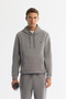 Men's Gray Hooded Printed Elastane Regular Fit Sweatshirt A42Y1262