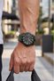 Rubber Band Metal Case Men Wrist Watch Green Black Color Pl-0974E3X - 3