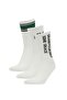 Men's Printed 3-Piece Cotton Long Socks C0169Axns