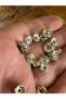 50 Silver-Colored Zircon Embellished Jewelry Beads - 3