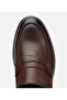 Men's Leather Brown Soft Textured Classic Loafer - 5