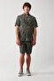 Men's Mink Viscose Patterned Short Sleeve Shirt A31Y2199 - 7
