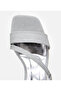 Women's Silvery Thin Heeled Sandals - 3