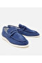Men's Suede Leather Blue Soft Textured Loafer - 2