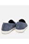 Men's Suede Leather Blue Loafer - 6
