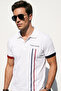 Men's Regular Line Detailed 100% Cotton Polo Collar Tshirt