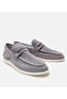 Men's Suede Leather Gray Soft Textured Loafer - 2
