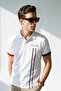 Men's Regular Line Detailed 100% Cotton Polo Collar Tshirt - 7