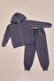 Hooded Zippered Unisex Kids Tracksuit Set