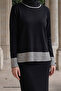 Black Suit with Piping Stripe Skirt - 2