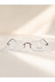 Ares Silver Silver Square Rectangular 56 Ekartman Metal Transparent Men's Blue Light Protection Screen Glasses Eyewear - 6
