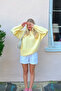 Women's Crew Neck Soft Textured Oversize Knitwear Sweater - 3