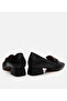 Women's Leather Black Loafer - 5