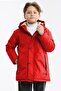 Boy's Removable Hooded Windproof Red Winter Coat & Parka - 2