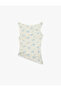 Slim Fit Asymmetrical Cut Gathered Floral Boat Neck Sleeveless Lace Blouse - 6