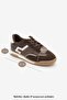 Women's Suede & Parachute Detailed Knit Panel Multi-Panel Lace-Up Casual Sneaker Farote Brown Suede - 8