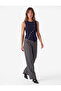 Viscose Blended Regular Waist Pocketed Straight Fit Trousers