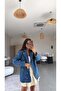 Oversize Padded Jean Jacket