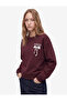 Comfortable Fit Crew Neck Sweatshirt with Bow Print on the Back - 2