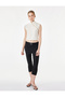 Slim Fit Sleeveless Buttoned Qipao Collar Tulle Blouse