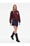 Comfortable Fit Crew Neck Sweatshirt with Bow Print on the Back - 3