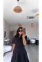 Black Crop Zipper Collared Shirt Blouse - 3