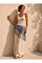 Women's Colorful Patterned Tassel Collar Scarf Flr5004 - 2