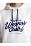 Regular Fit Long Sleeve Kangaroo Fleece-Lined Pocket Hooded Printed Sweatshirt - 4