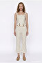 Polka Dot Lace-Up Corset Blouse Cream - 3