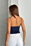 Modal Covered Crop Blouse with Rope Straps - 2