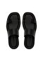 Women's Black Flat Sandals - 3