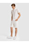 White Slim Fit Buttoned Polo Collar T-Shirt 50302608-Vr013 - 4