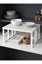 Shopfront Cabinet Organizer Shelf Plate Cup Rack Metal Shelf 3 Pieces - 6