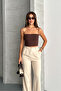 Modal Covered Crop Blouse with Rope Straps - 4