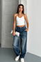 Cross Elastic Covered Crop Blouse - 4
